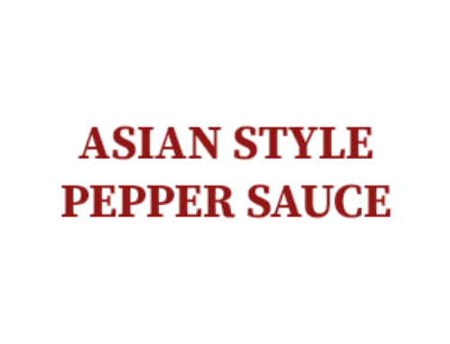 Asian Style Pepper Sauce